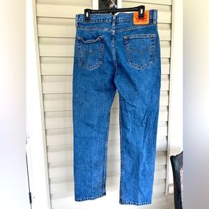 Levis 514 Jeans Mens 31x30 Straight Leg Medium Wash Faded Stretch Denim